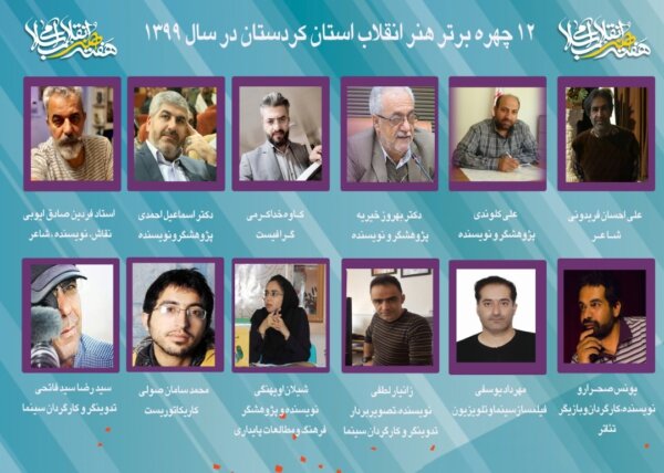 تجلیل از 12هنرمند شاخص هنر انقلاب درکردستان