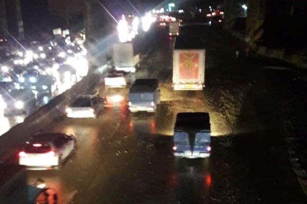 وقوع سیلاب در جاده قدیم تهران – بومهن